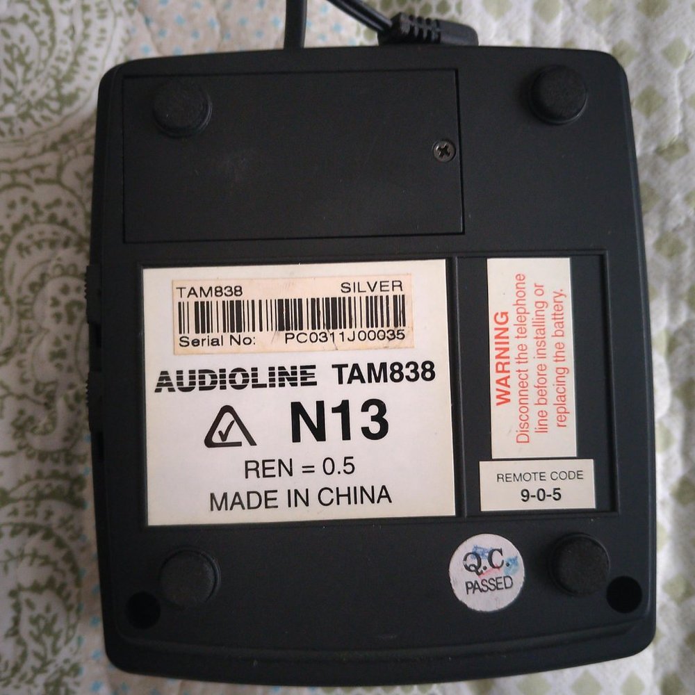 Audioline TAM838 Digital Answering System machine - Picture 3 of 5